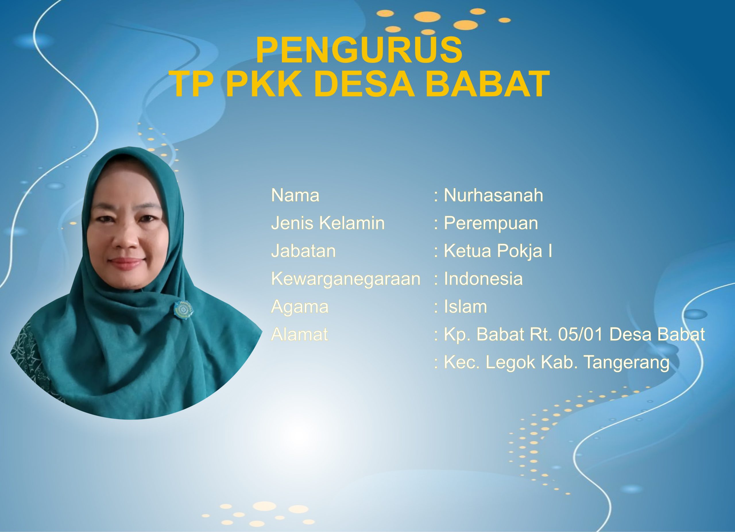 Ketua Pokja I TP PKK Desa Babat