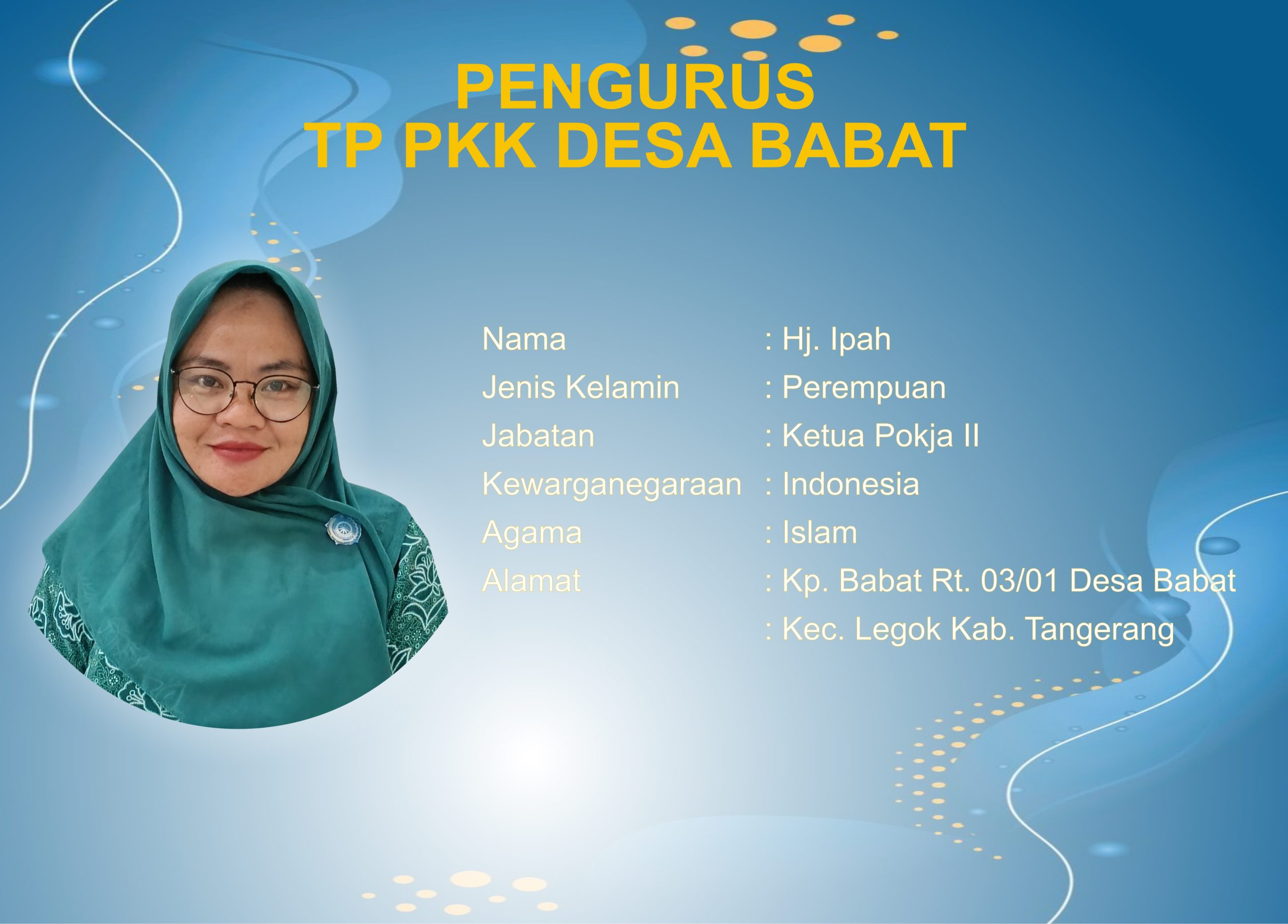 Ketua Pokja II TP PKK Desa Babat