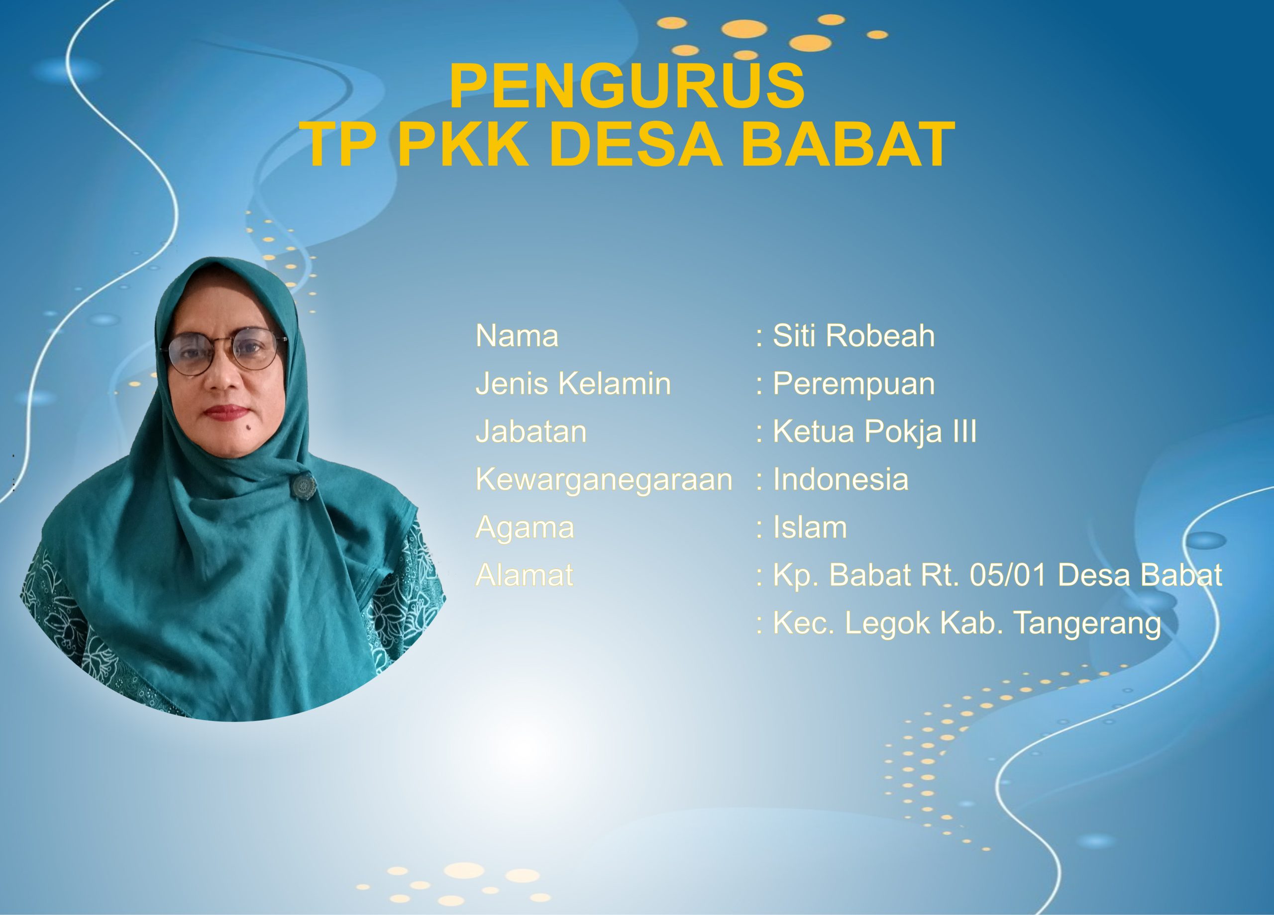 Ketua Pokja III TP PKK Desa Babat